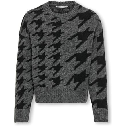 Kids trui PEPPY Dark Grey Melange Black Regular Fit
