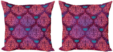 ABAKUHAUS Grunge Kussenhoes Set – 2x45x45 cm – Dubbelzijdig – Multicolor