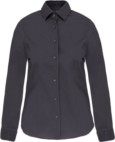 Kariban Dames stretch blouse lange mouwen K530 - Zinc - M