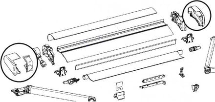 Thule eindkap Wit L+R 6200