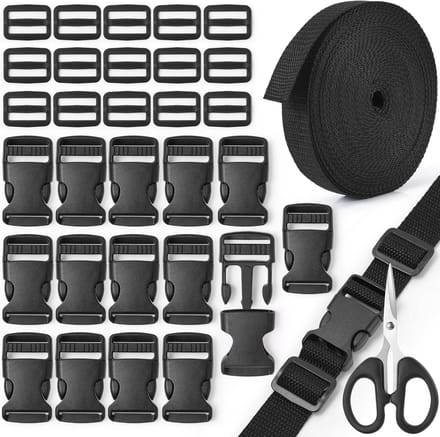 10 meter nylon singelband 32mm met gespen en schaar voor doe-het-zelf projecten