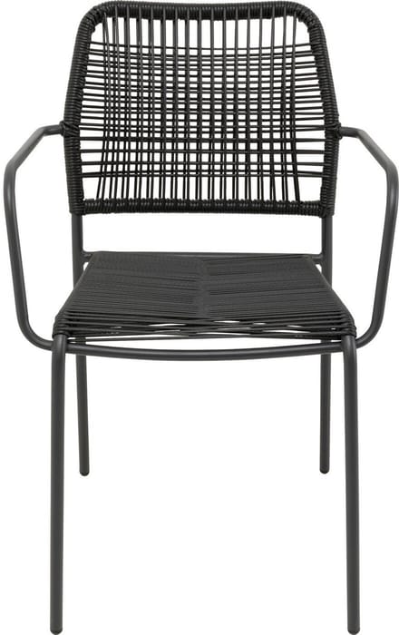 Tuinstoel met armleuningen Madagascar zwart Kare Design