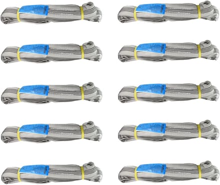 10x Rundschlinge 4000 kg 4 to grau 4 m Umfang Hebeband Hebeschlinge Hebegurt