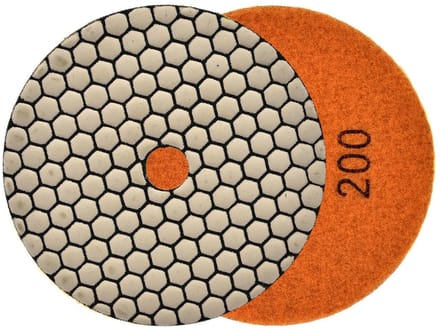 GEKO Diamant polijstpad - Droog gebruik - 125 mm - klittenband bevestiging