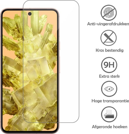 Screenprotector - Geschikt voor Google Pixel 8 - 2 Stuks - Extra Sterk - Beschermglas - Gehard Glas - Tempered Glass - Screen Protector