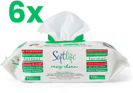 Softlife 6 Reinigingsdoekjes groen