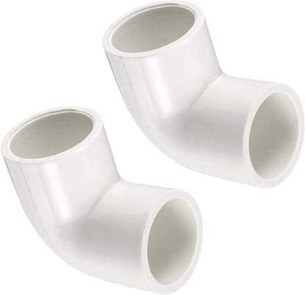 Solidchoice - PVC Buisverbinders 20 mm 90 Graden Bocht (Set van 2)