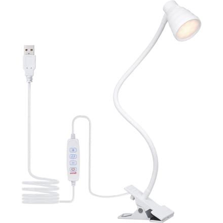 Tomshine 5W 24LEDs tafel bureaulamp lezen naast lichtklem CLip verlichtingsarmatuur USB-aangedreven wit