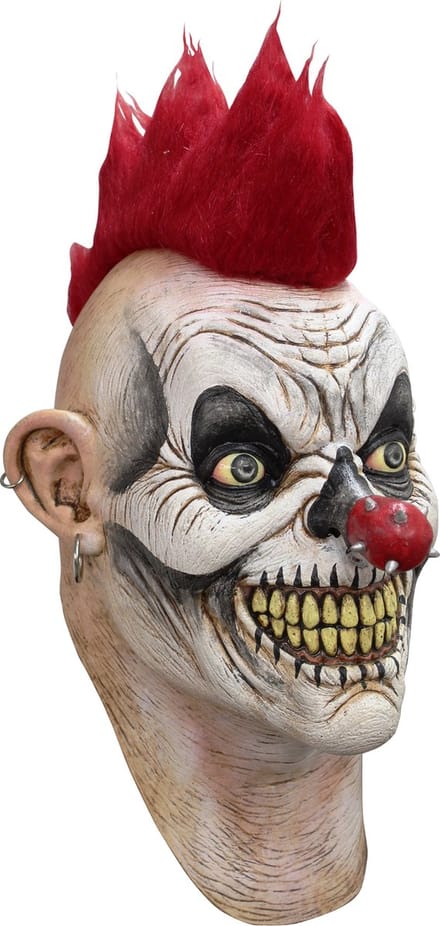 Partychimp Verkleedmasker Punky Latex Wit/rood/zwart One-size
