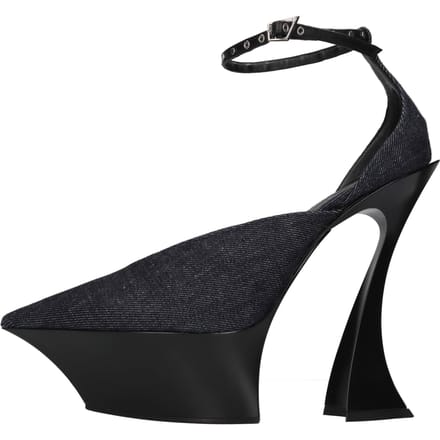 Mugler Schoenen met Denim hiel