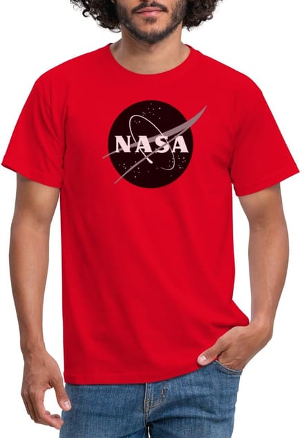 NASA zwart-wit klassiek logo T-Shirt Heren