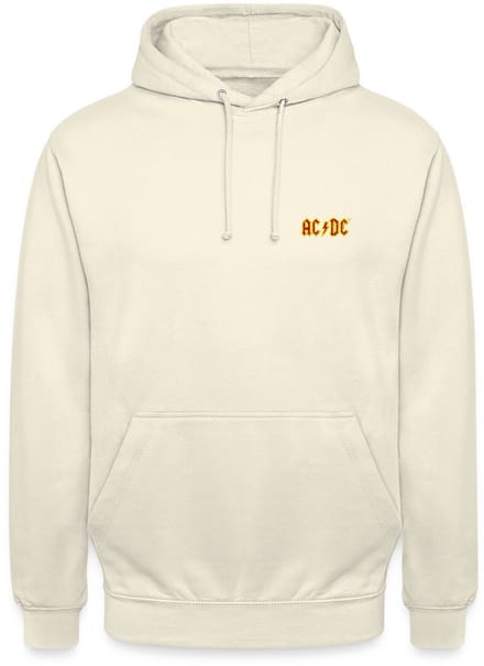 AC/DC Borst Logo In Rood En Geel Hoodie Unisex
