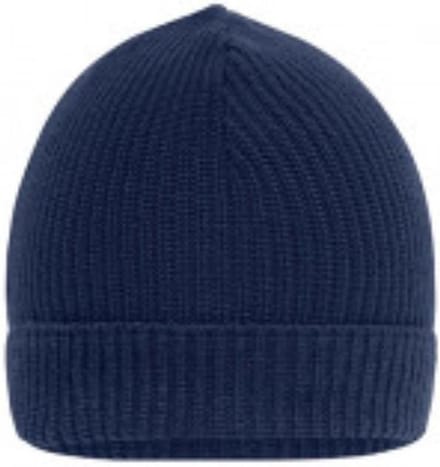 Myrtle Beach - Gebreide Muts Met Omslag - Navy - One Size.
