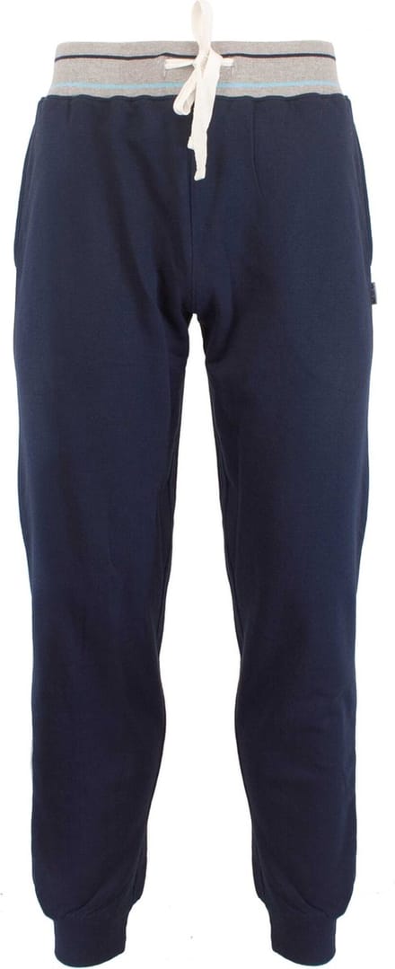 M.E.Q. Heren Jogging Broek-Lang Donker Blauw -Maat M