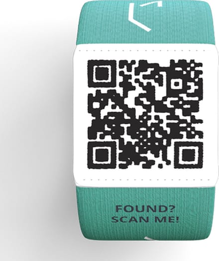 Kind tracker (x2) - Slimme elastische polsband - Groen - SOS band - QR code - 1 t/m 3 jaar - 130mm