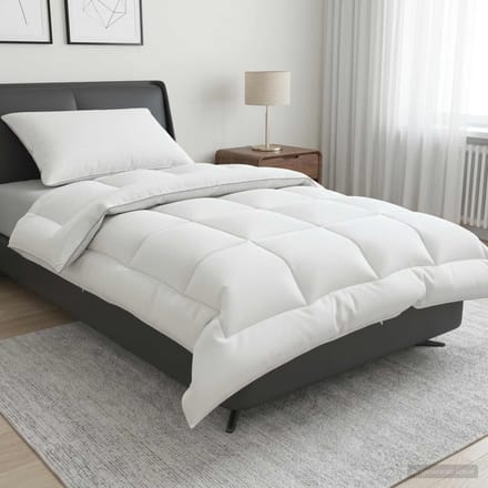 vidaXL - Dekbed - en - Kussen - Set - 2 - st - 140x200 - cm - Winter - 450 - GSM - Wol - Wit