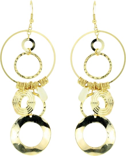 Behave - Oorbellen dames - Goudkleur lang - Boho chic - Feeststijl