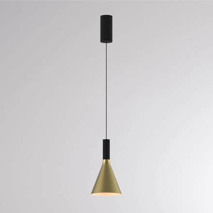Molto Luce LED hanglamp LORA I, messing, Ø 15 cm, dimbaar, 40°, CCT