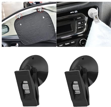 NTH products- Zuignapklem Set van 4 - Zuignap Houder - Autoticket Houder - Herbruikbare Klem - PVC/ABS - 35x30 mm - Zuignaphouder