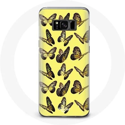 Coque - Samsung - Galaxy S8 - Papillons - Jaune - Souple jaune
