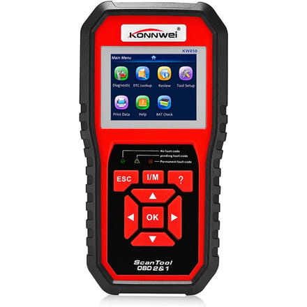 Konnwei KW340 - OBD2-scanner met creatief 2,8 inch kleurrijk scherm & gratis upgrade & print