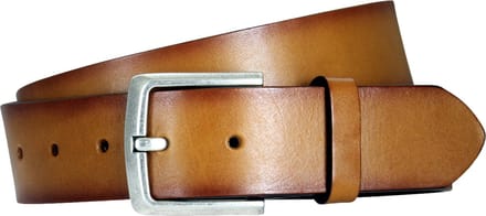 LINDENMANN leren heren riem - cognac