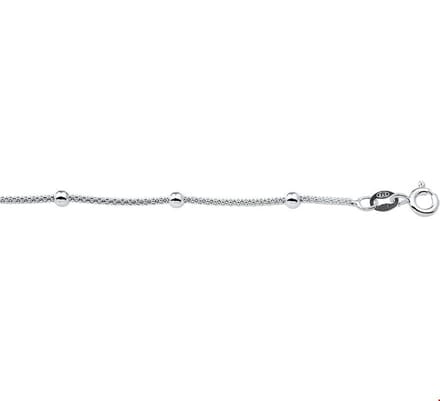 Zilver Gerhodineerd Armband Bolletjes 3,0 Mm 18 Cm 1324680