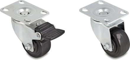 Delock Heavy Duty Castor Wheel Ø 50 mm load capacity up to 400 kg Set 2 pieces