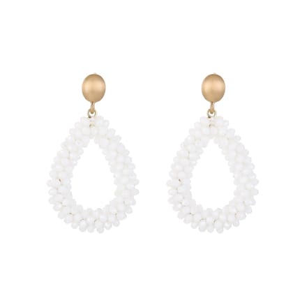 Oorbellen Crystal Elegance - Wit - Feestdagen - Kerst - Cadeau