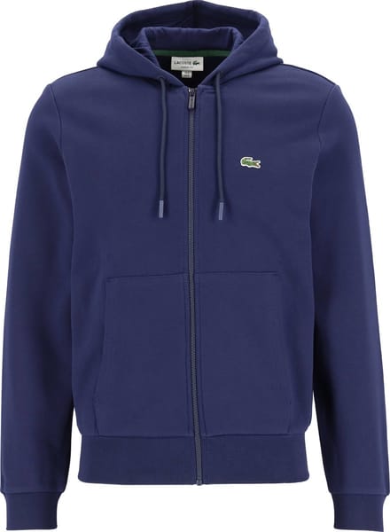 Lacoste heren hoodie sweatsvest - met rits - navy blauw