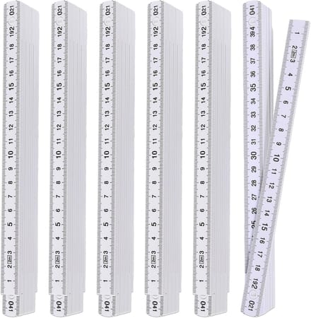 Duimstok Set - Meetlatten - Doe-het-zelf - Inklapbaar Design - 5x 2 Meter - Wit