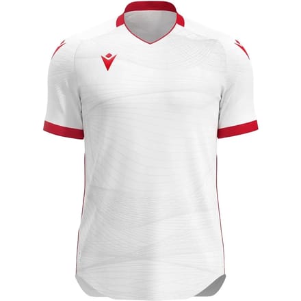 Macron Wyvern Eco Shirt Korte Mouw Heren - Wit / Rood | Maat: L