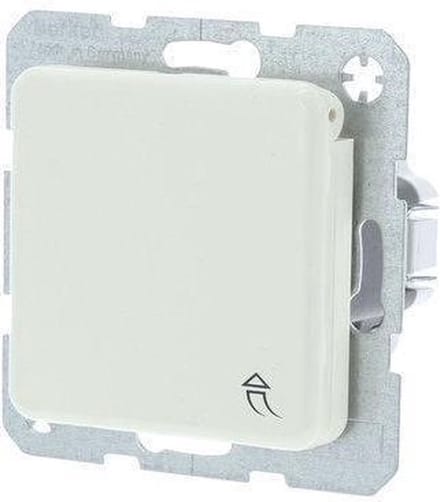 Berker M2 Inbouw Stopcontact met Randaarde - 1-voudig - Met klep - Crème