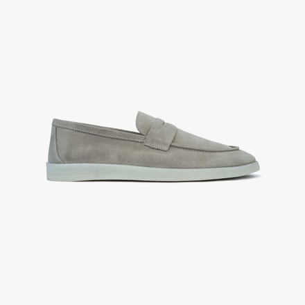 Omnio milan loafers heren stone suède