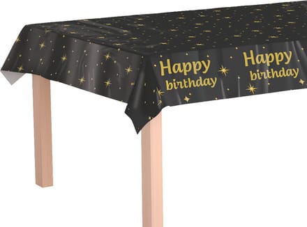 Classy party table cloth - Happy birthday
