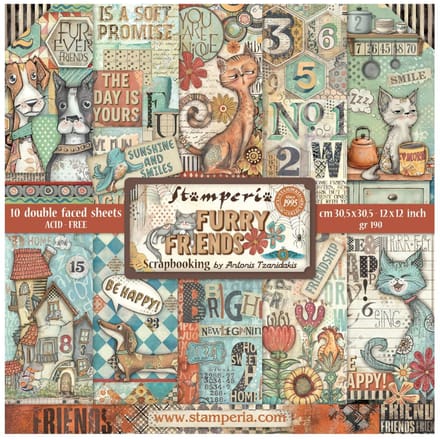 Scrapbook blok "Furry Friends"
