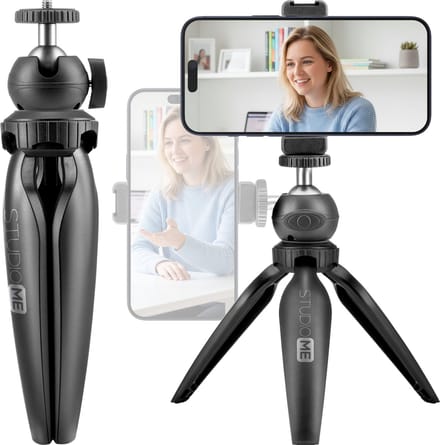 Studio ME Mini Telefoon Statief - 20 cm - Tripod Smartphone - Camera Statief - Incl. Telefoonhouder