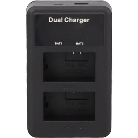 Dubbele USB-batterijlader voor NP FW50 voor A6000 A6400 A7m2 A7r2 S2 A6300 A6100 A5100 Zve10 Camera black