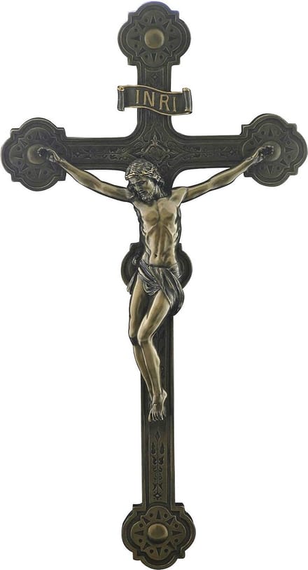 Veronese Design beeld/figuur - Crucifix Kathedraal stijl - 52cm - Jezus aan het kruis