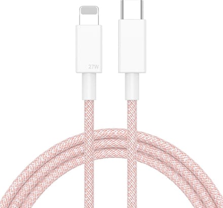 Oplader geschikt voor iPhone en iPad - datakabel adapter kabel - USB-C naar 8-pin - 1 meter - Roze - Provium