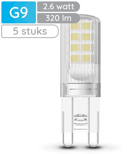 Modee LED Lamp G9 - 2.6W 2700K 320 LM 230V - LED Lamp insteek - Warm Wit - 5 stuks