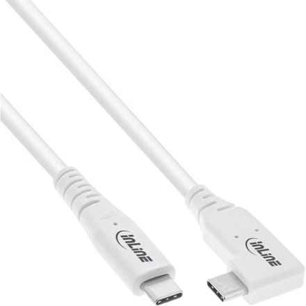 InLine USB-C Kabel - USB4 - Rechte stekkers - 240W PD - 1,5 meter - Wit