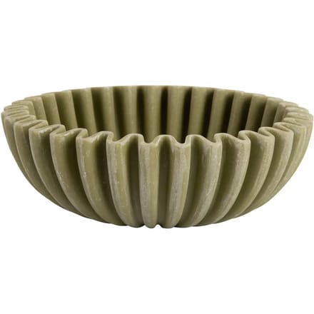 Present Time Schaal Wave - Donkergroen - Ø20cm - Polyresin - Scandinavisch - Woonkamer