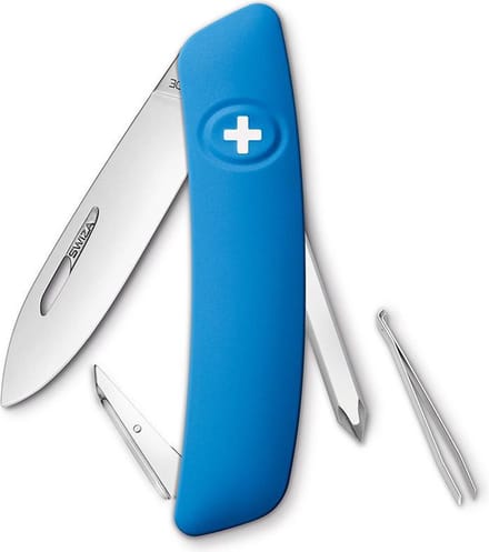 Swiza D02 Zakmes - Blauw (Blue) - Blisterverpakking