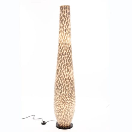 Vloerlamp Handmade Design woonkamer slaapkamer Flower Vaas white capiz parelmoer schelp 150 cm