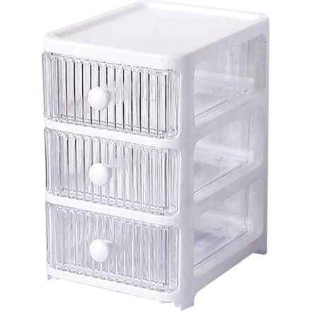 Bureau Opbergdoos met Lades Meerdere Lagen Transparant Multifunctioneel Stapelbaar Bureau Organizer white