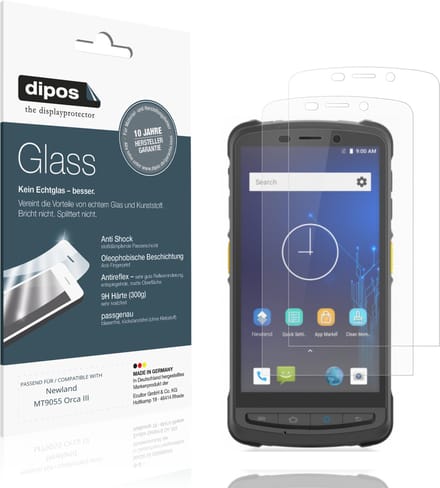 dipos – 2x Matte Pantserfolie geschikt voor Newland MT9055 Orca III | 9H Screenprotector