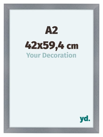Your Decoration - Fotolijst A2 42x59,4 cm - MDF - Aluminium Geborsteld - Como