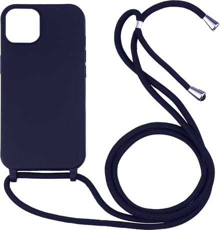 Hoesje geschikt voor iPhone 16 Pro Max - Backcover - Koord - Softcase - Flexibel - TPU - Paars