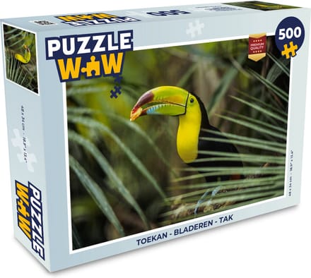 Puzzel Toekan - Bladeren - Tak - Legpuzzel - Puzzel 500 stukjes